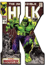 Load image into Gallery viewer, Captain America, Thor, Iron Man, Spider man, The Hulk, Marvel Letters