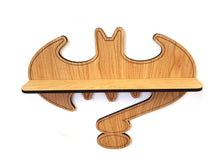 Load image into Gallery viewer, Oak Super hero shelf - Riddler - Batman Shelf - DC Comics -  Classic Batman shelf - Lego Display - Oak