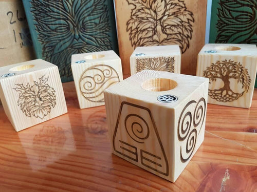 Elements tee light candle holder.