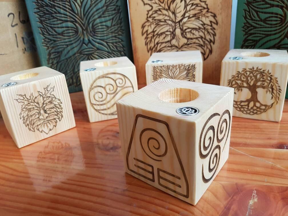 Elements tee light candle holder.