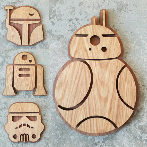 Star Wars Wall Art Oak on American walnut