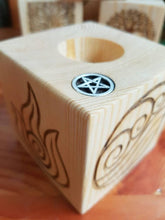 Load image into Gallery viewer, Elements tee light candle holder.