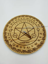 Load image into Gallery viewer, Pendulum Dowsing board engaved with a Penticle and free Pendulum