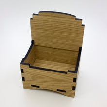 Load image into Gallery viewer, Oak Box with hinged lid for jewellery keepsakes and memory box Tree of Life Design