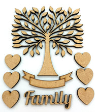 Load image into Gallery viewer, Family Tree Kit with Hearts, Word and Banner
