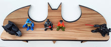 Load image into Gallery viewer, Oak Super hero shelf - Batman Shelf - DC Comics -  Classic Batman shelf - Lego Display - Oak