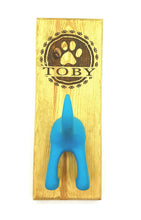 Load image into Gallery viewer, Dog Leash Holder Engraved with Your Pets Name on solid wood
