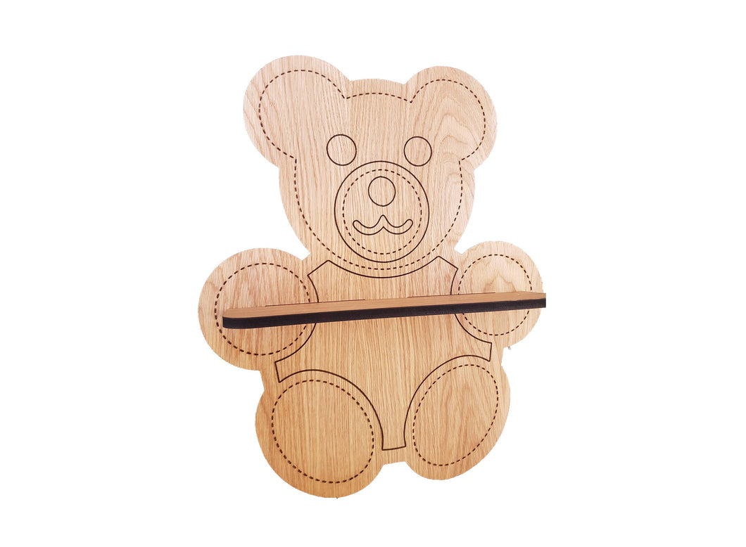 Oak Teddy Bear Shelf, Childrens shelf, Bedroom Shelf, Nursery Furniture, Nursery Shelf, Baby room