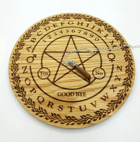 Oak Dowsing Pendulum board for Divination