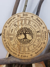 Load image into Gallery viewer, Wheel of the Year in Oak, Pagan, Wiccan, tree of life