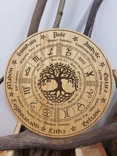 Wheel of the Year in Oak, Pagan, Wiccan, tree of life