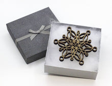 Load image into Gallery viewer, Snowflake - Tree decorations - xmas - Christmas Decorations - Oak - Walnut - yule