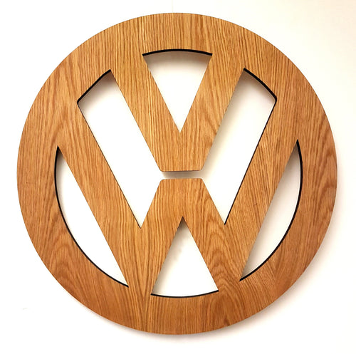 Large Oak VW Badge 500mm